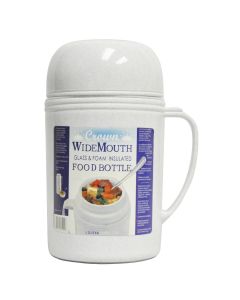 Brentwood 1.2 Liter Wide Foam Glass Vacuum Insulated Food Thermos